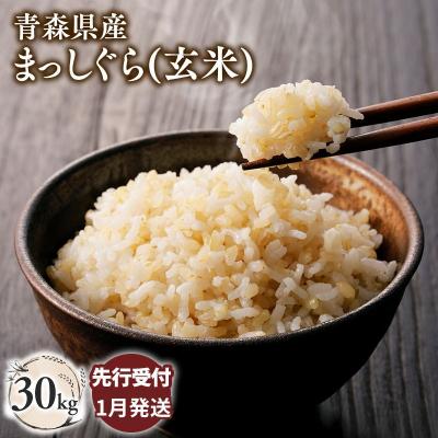 ふるさと納税 平川市 【令和8年産 先行受付   配送時期:2027年1月中旬〜】平川市産まっしぐら30kg(玄米)