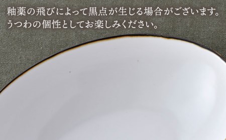 【波佐見焼】ボウル（渕錆ライン/渕青ライン） ペアセット サラダボウル 食器 皿 【ROXY・HASAMI】 [SB161]  波佐見焼