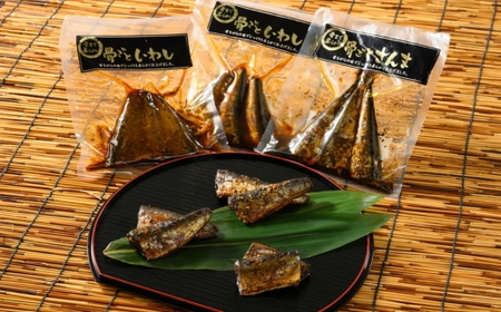 【定期便】全2回（隔月）骨ごとさんま・いわし詰め合わせ 3切×1袋、190g×2袋 ｜ 魚 さかな サカナ サンマ 秋刀魚 イワシ 鰯 煮魚 やわらかい おいしい ご飯のお供 学校給食 骨まで食べられ