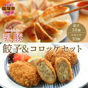 【ふるさと納税】乳豚 餃子50個＆コロッケ10個セット ぎょうざ コロッケ 揚げ物 惣菜 セット 豚肉 送料無料 【A7-036】