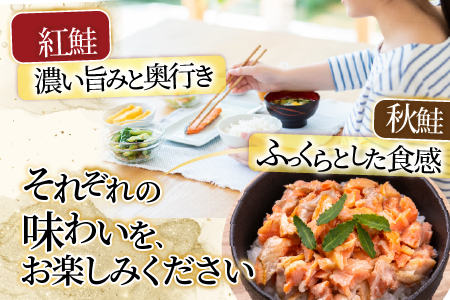 無添加甘塩天然鮭2種セット(計14切、約700g) G-14039