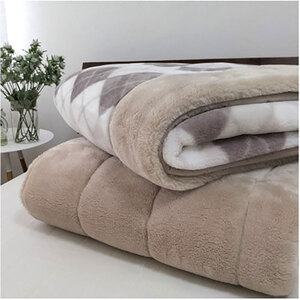 ＜掛敷セット＞吸湿発熱あったかボリューム毛布1枚&敷パッド1枚(シングル) JM-HTP-BE