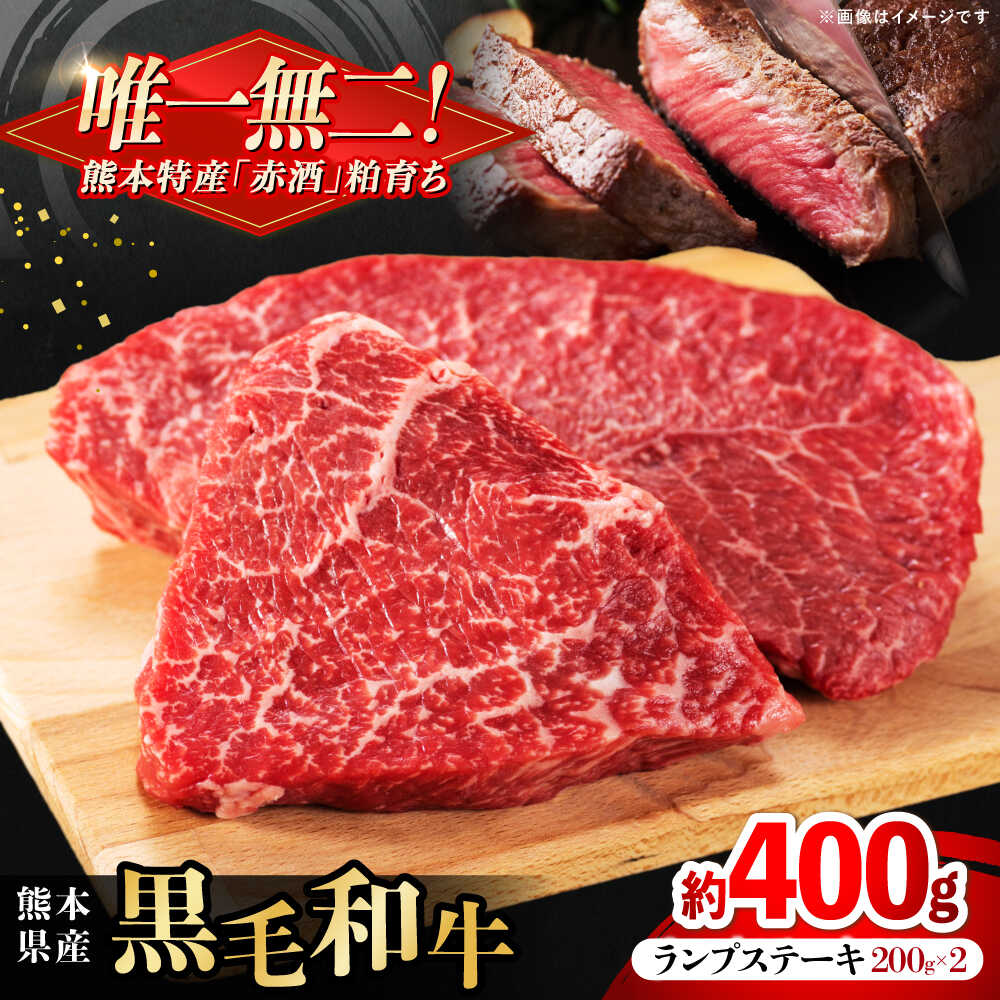 【ふるさと納税】熊本県産 『原田畜産』 黒毛和牛 ランプ ステーキ 計約400g（約200g×2パック） 牛肉 牛【有限会社 九州食肉産業】[AYCN087] 黒毛 和牛 国産 ランプステーキ お肉 肉 熊本県 熊本 合志 合志市