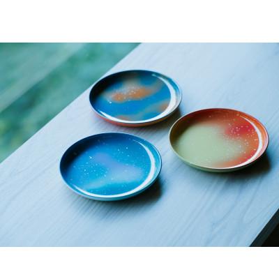 ふるさと納税 加賀市 iroikoiの5.0丸皿三枚組(鶴仙渓、晩夏、雪景色) |  | 01