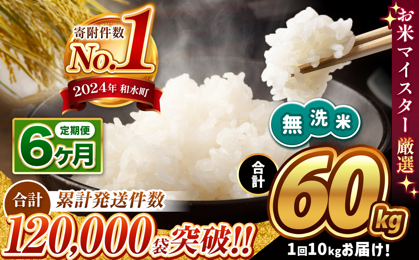 
            【新米予約 令和7年産】 【定期便6回】 熊本県産 ほたるの灯り 無洗米 10kg | 小分け 5kg × 2袋  熊本県産 こめ 米 無洗米 ごはん 銘柄米 ブレンド米 複数原料米 人気 日本遺産 菊池川流域 こめ作り ごはん ふるさと納税 返礼品
          