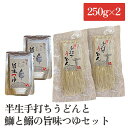 【ふるさと納税】半生手打ちうどんと鰤と鰯の旨味つゆセット | 手打ち うどん 半生うどん めんつゆ ブリ イワシ 出汁 セット 麺類 富山 氷見