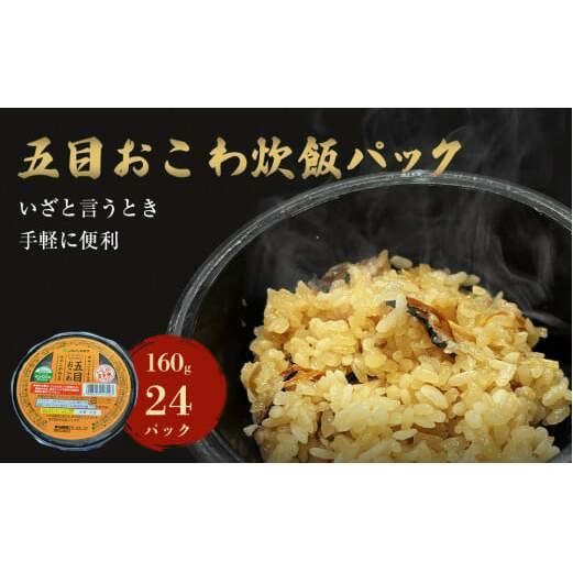 五目おこわ炊飯パック 160g 24パック入 ご飯 ご飯パック 炊飯パック おこわ 五目ごはん 備蓄 非常食