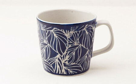 【波佐見焼】マグカップ ポトス ペア 白・ネイビー 食器【大貴セラミックス】[HF17]