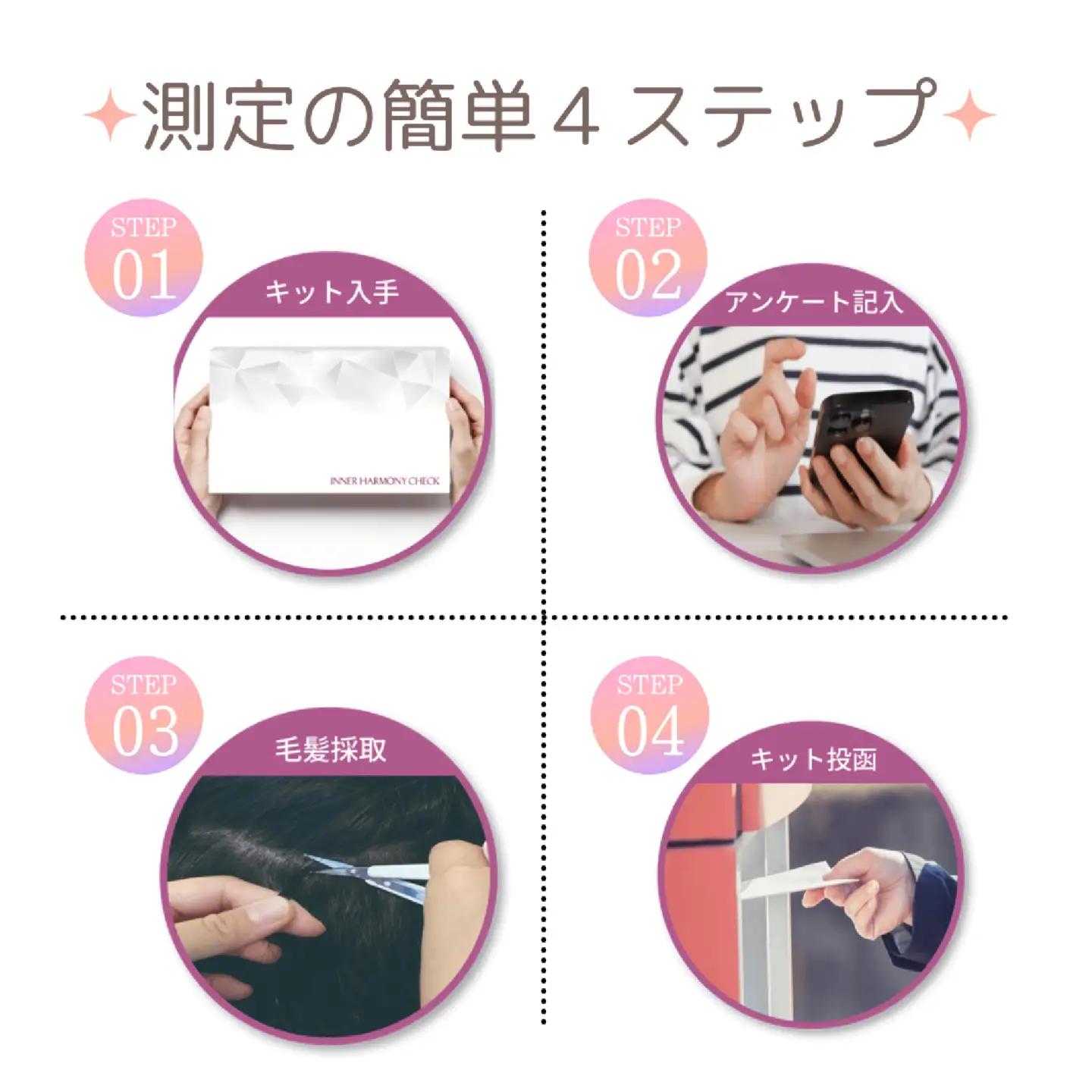 INNER HARMOY CHECK 毛髪ストレス検査キット（3ヶ月分）[EV002] / 毛髪検査 ストレス 検査 キット ヘルスケア 送料無料