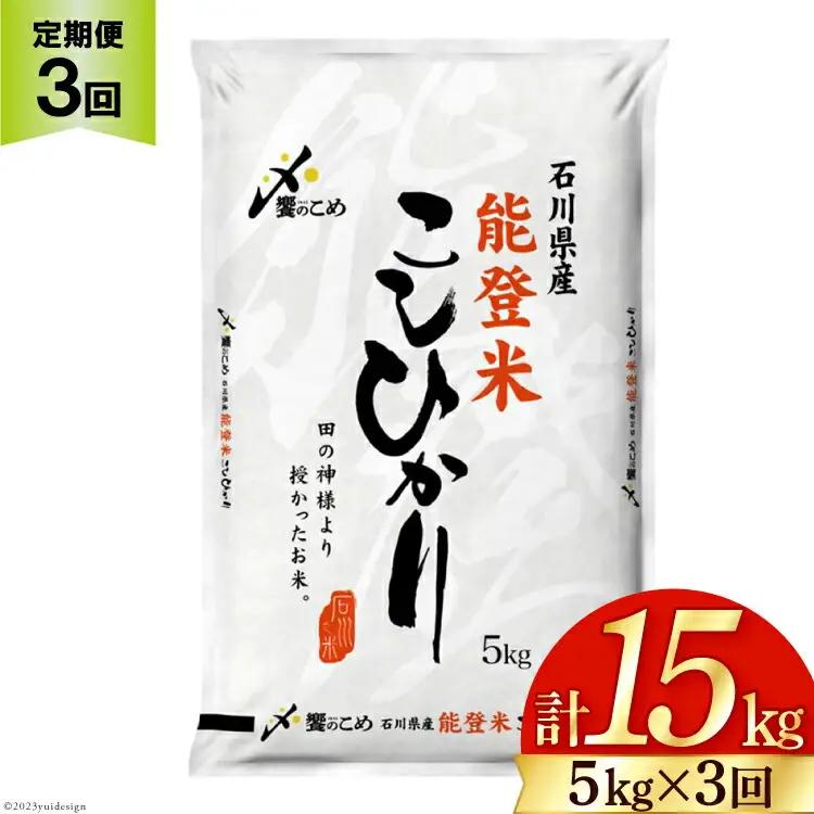 [3回 定期便】 能登米 こしひかり 5kg 精米 白米