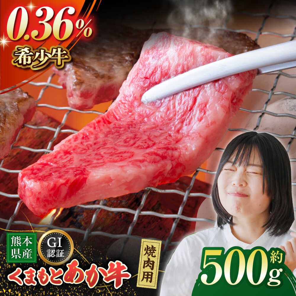 【ふるさと納税】GI認証 くまもとあか牛 焼肉用 約500g【山鹿市（桜屋）】[ZBO055] 牛肉 牛 産地 国産 ブランド スライス 熊本県産 山鹿 赤牛 焼肉 焼き肉 牛丼 特産品 おすすめ 人気 ランキング レビュー 口コミ 評価 特選 ご当地 グルメ 送料無料