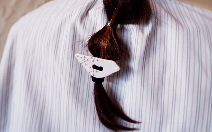 砥部焼 磁器 髪飾り ヘアアクセサリー ヘアゴム ゴム かわいい おしゃれ 鳥