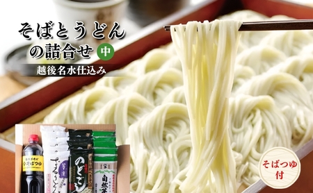 そば うどん 乾麺詰合せ 中 つゆ付き そば