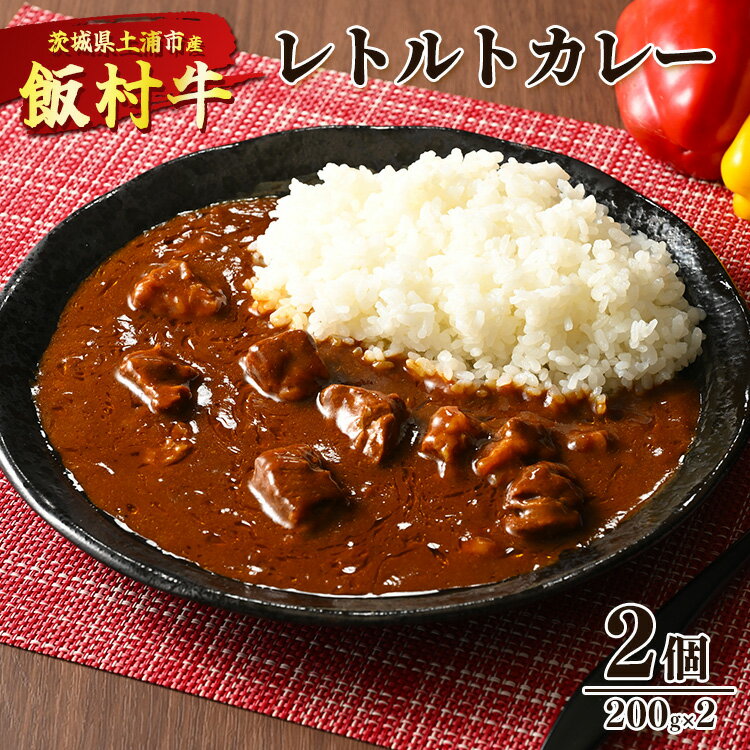 【ふるさと納税】飯村牛レトルトカレー2個 ｜ 簡単調理 お弁当 おかず おつまみ 惣菜 肉 牛肉 和牛 ビーフレトルト 防災 備蓄 非常食 保存食 キャンプ アウトドア ※着日指定不可※離島への配送不可