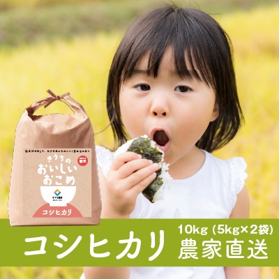
                  【令和7年産】無洗米 コシヒカリ 10kg (5kg×2) 稲敷市産 農家直送｜こしひかり 米 こめ コメ ごはん ご飯 [2246]
                