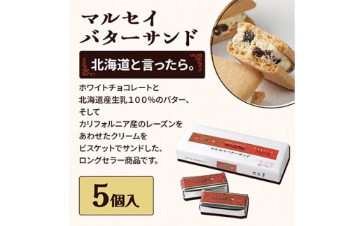 六花亭 六花セレクションA 1セット(1セット:マルセイバターサンド5個+マルセイバターケーキ5個)【1784586】