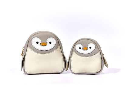 【ふるなびWEEK対象】手作りレザーペンギンポーチ (大) 1個 京都府長岡京市 FN-Limited-PR [1491f]