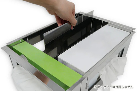 IGT規格テーブル用収納ステンレスボックス　ティッシュツールBOX