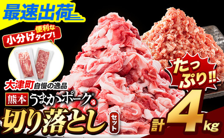 豚肉 うまかポーク 切り落とし&ミンチ ハーフセット 3.6kg 《30営業日以内に出荷予定(土日祝除く)》 