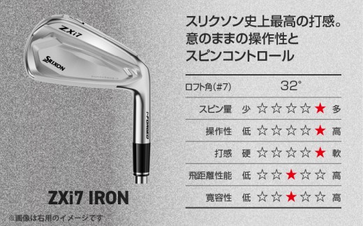 スリクソン ZXi7 アイアン レフトハンド ダイナミックゴールド スチールシャフト 6本セット（＃5～9、PW/S200）【2027モデル】_C7-SR-010-IS6-dg-S200-LH ダンロ