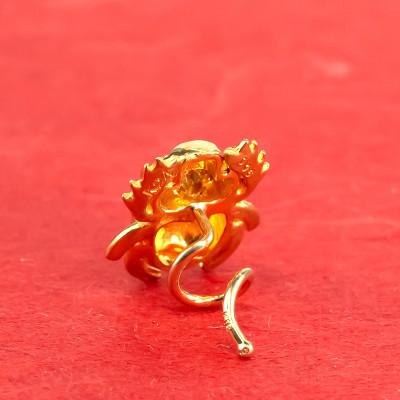 ふるさと納税 昭和町 純金 24金 ピアス ダイヤ 片耳 つけっぱなし イエローダイヤモンド スカラベ 220415101 |  | 03