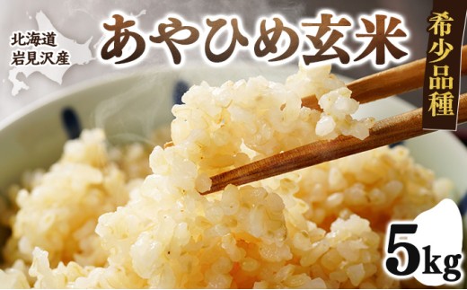 令和7年産 北海道岩見沢市産 あやひめ玄米5kg ≪沖縄・離島配送不可≫【35029】