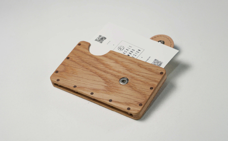 a card case　-木と革の名刺入れ-　【ナラ】