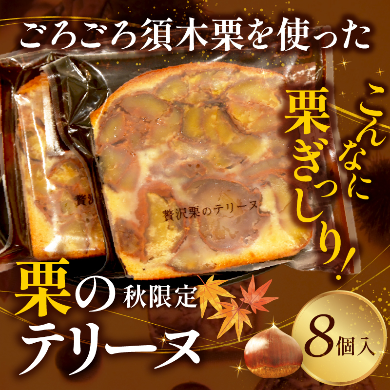 【先行受付】ごろごろ須木栗の贅沢テリーヌ 8個（栗 お菓子 人気 スイーツ ギフト 贈答用 数量限定 送料無料）