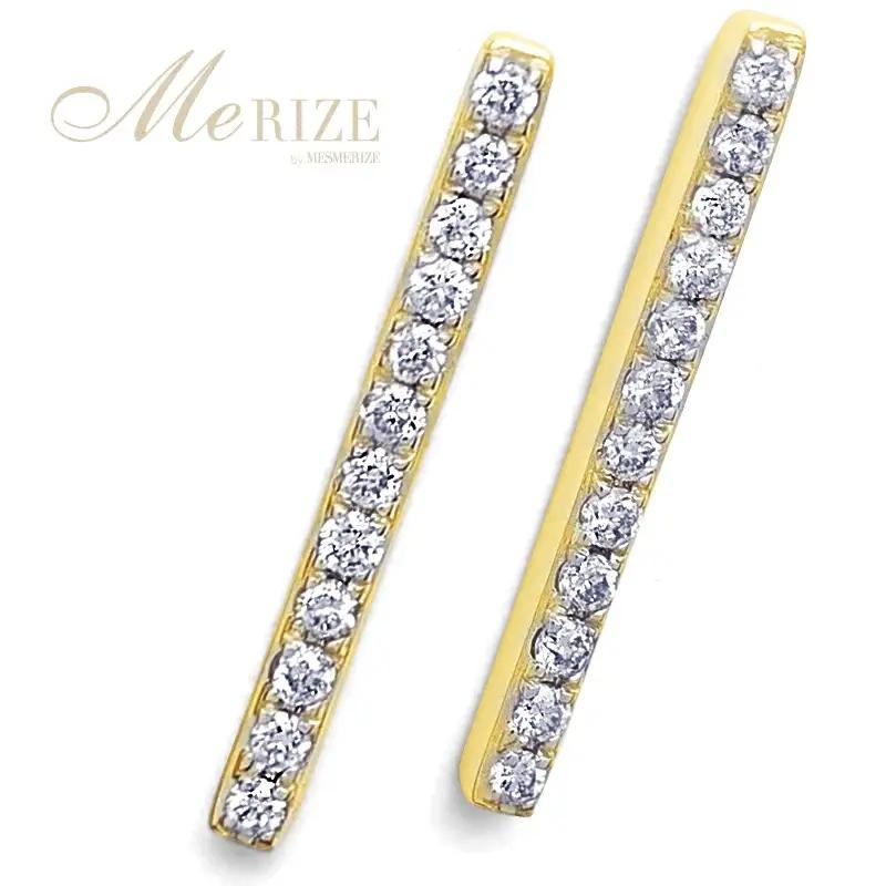 ピアス 天然 ダイヤモンド 0.16ct スタッド ボックス ストレート ダブルロックキャッチ SIクラス【K18YG】P-150（KRP）G05-1411