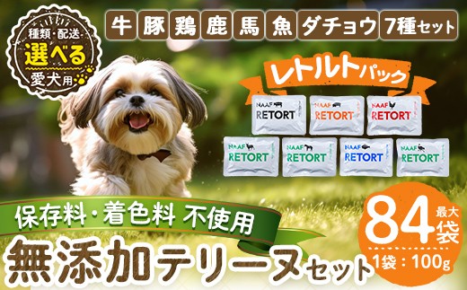 
                  《種類・配送が選べる》＜保存料・着色料 不使用＞愛犬用無添加テリーヌ レトルトパック(2袋～21袋・3回・6回・12回定期便)【Nフードサービス】姶良市 牛 豚 鶏 鹿 馬 魚 ダチョウ テリーヌ 犬 ドッグ ペット フード エサ レトルト おやつ ごはん ご飯 間食 ご褒美 a1084
 a1085 a1086 a1087 a1088 a1089 a1090 a1091
                