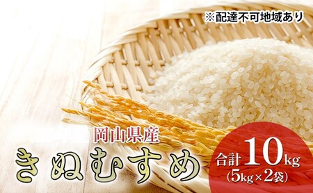 きぬむすめ 特Aランク 白米 令和7年産 岡山県産 きぬむすめ【10kg 5kg×2袋】