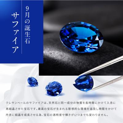 ふるさと納税 京都市 【京セラ】クレサンベール〈サファイア・天然ダイヤモンド〉ネックレス【カジュアル/9月誕生石】 |  | 01