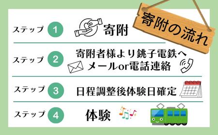 銚子電鉄 貸し切り ＆ 駅長体験 ＆ 駅名命名権 銚子電鉄 銚電 電車 ローカル線 貸切 オリジナル  体験 お仕事体験 チケット 駅名 車掌  電車 鉄道 列車 サービス 鉄オタ 鉄道マニア  レア