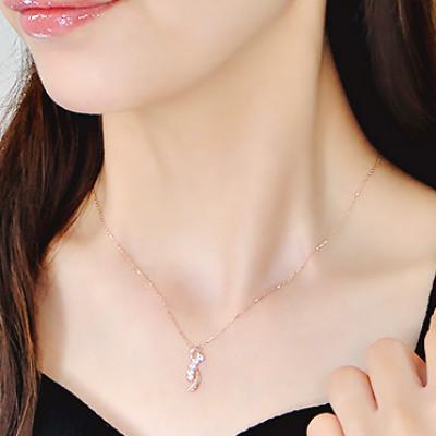 ふるさと納税 韮崎市 ネックレス K18PG ピンクゴールド ダイヤモンド 0.2ct リボン【f132-k18pg】 |  | 02