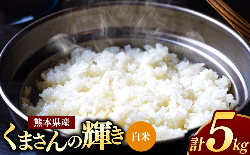 
令和6年産 新米 熊本県産 くまさんの輝き 白米 5kg | 小分け 5kg × 1袋 熊本県産 こめ 米 白米 ごはん 銘柄米 ブランド米 単一米 人気 日本遺産 菊池川流域 こめ作り ごはん ふるさと納税 返礼品
