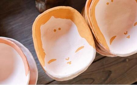 【賎機焼　鬼福(カップ&ソーサー)】しずはた焼 伝統工芸品 郷土工芸品 焼き物 陶磁器 食器 祝福 魔除け 静岡