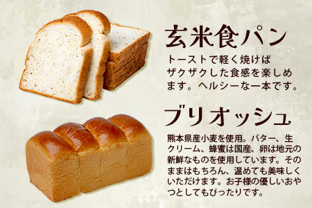 【定期便6回】食パン 4点セット 《豆乳食パン・玄米食パン・ブリオッシュ・チョコマーブル》 パン 冷凍パン おやつ 朝食 食べ比べ 食パン 菓子パン 人気 定期便 112-0603