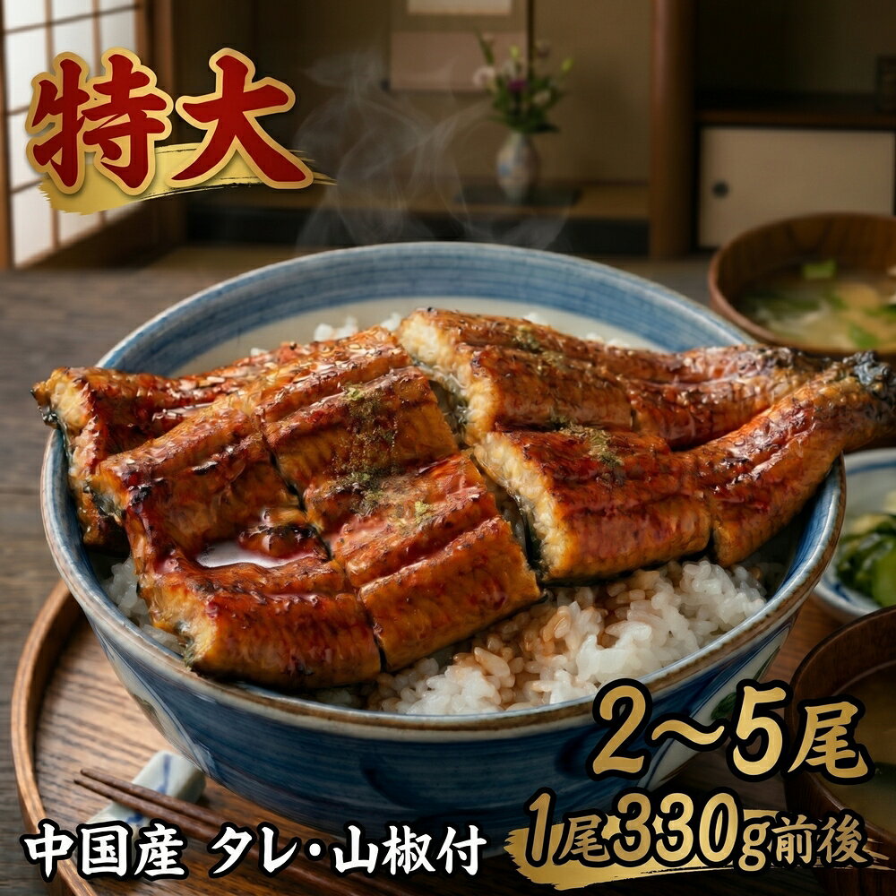 【ふるさと納税】うなぎ蒲焼 選べる 2尾 3尾 5尾 中国産　丑の日 タレ 山椒付 特大 鰻 ウナギ 蒲焼き ギフト 正月 うな丼 鰻丼 うな重 鰻重 ひつまぶし お中元 不揃い 小分け　楽天限定