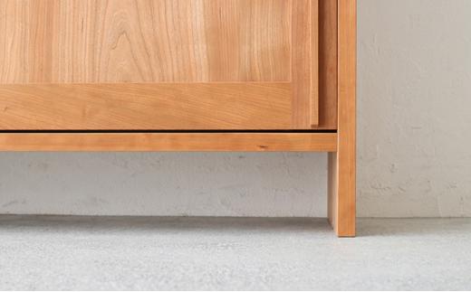 秋山木工 サイド キャビネット サイドボード ブラックチェリー 無垢 リビング インテリア 家具 木製 おしゃれ 国産 収納 棚