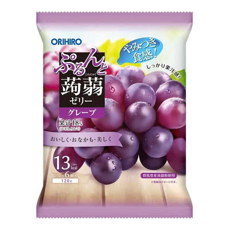 《3ヶ月定期便》 オリヒロ ぷるんと蒟蒻ゼリーパウチ3種セット（グレープ・白桃・シャインマスカット）計24袋×3回 定期便 3ヶ月 連続 こんにゃく ゼリー 詰合せ セット 食べ比べ 蒟蒻 コンニャク