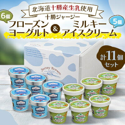 【ふるさと納税】十勝ジャージーフローズンヨーグルト&ミルキーアイスクリーム計11個セット【配送不可地域：離島】【1142728】