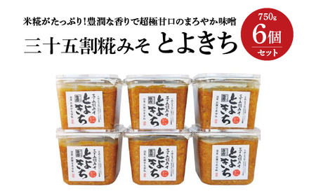 三十五割糀みそ とよきち６個セット　【07208-0029】