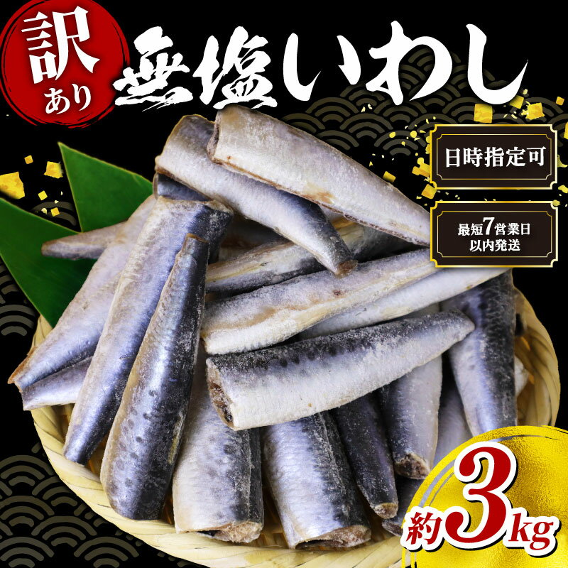 【ふるさと納税】 いわし ＼最短7営業日以内発送／ 訳あり 無塩 ドレス 約 3kg 国産 千葉県産 イワシ 冷凍 鰯 頭なし 内蔵除去 簡単調理 手軽 つみれ ハンバーグ 煮物 かば焼き 梅煮 和風 料理 和食 おすすめ お弁当 人気 魚 海鮮 訳アリ 千葉県 旭市 株式会社ヤマゴ