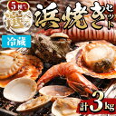 【ふるさと納税】＜内容を選べる＞浜焼きセット(約3kg)蟹 紅ズワイガニ ホタテ 真牡蠣 サザエ イカ串 ハマグリ ブラックタイガー アワビ 魚介 海鮮 海の幸 浜焼 セット 三光水産 新鮮 冷蔵 【sm-DD015】【Workplays】