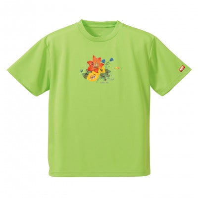 JTTA公認　卓球ユニフォーム【男女兼用(ドライ):160サイズ】フラワー　ライム【1667809】