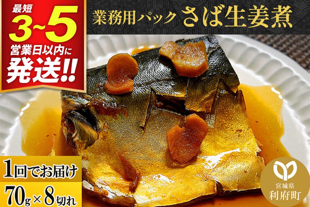 さば生姜煮 業務用パック 70g×8切れ 最短3～5営業日以内発送 冷凍 惣菜 おかず つまみ レンチン 湯煎 簡単 煮物 煮付 煮魚 [煮魚 さば しょうが煮 生姜煮 さばしょうが 冷凍 惣菜 おかず つまみ レンチン 湯煎 簡単 煮物 煮付]|06_kkm-210801