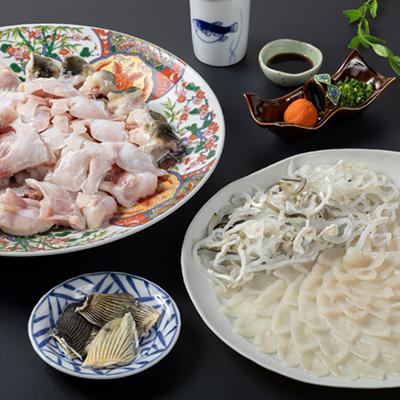 ふるさと納税 長門市 ふぐ刺身あらセット　3-4人前セット(ぽん酢・もみじおろし付き)冷凍 |  | 02