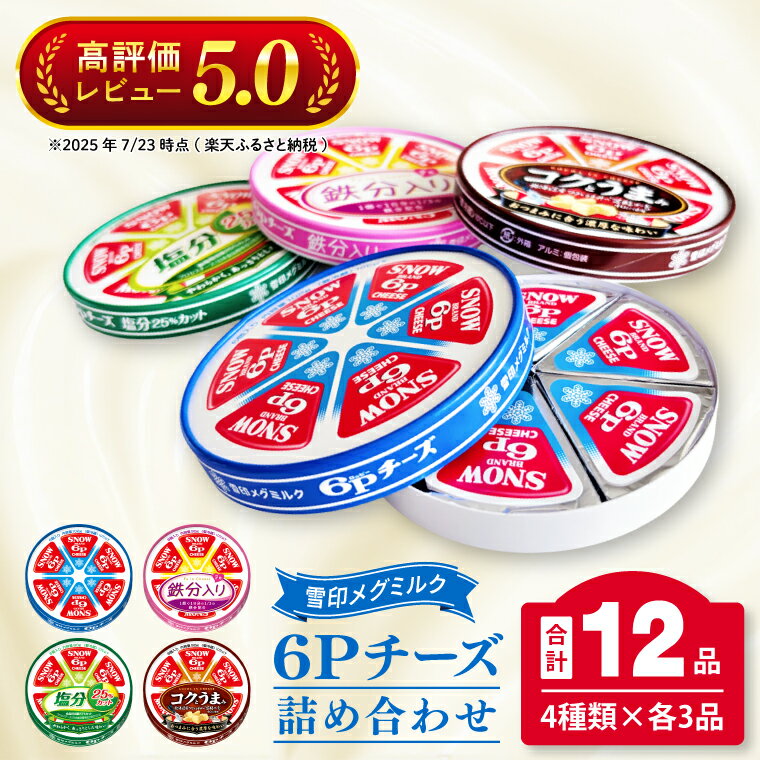 【ふるさと納税】02-05 雪印メグミルク・6Pチーズ詰め合わせセット（12品）【6Pチーズ スライスチーズ クリームチーズ 粉チーズ カルシウム 鉄分】(02-05)