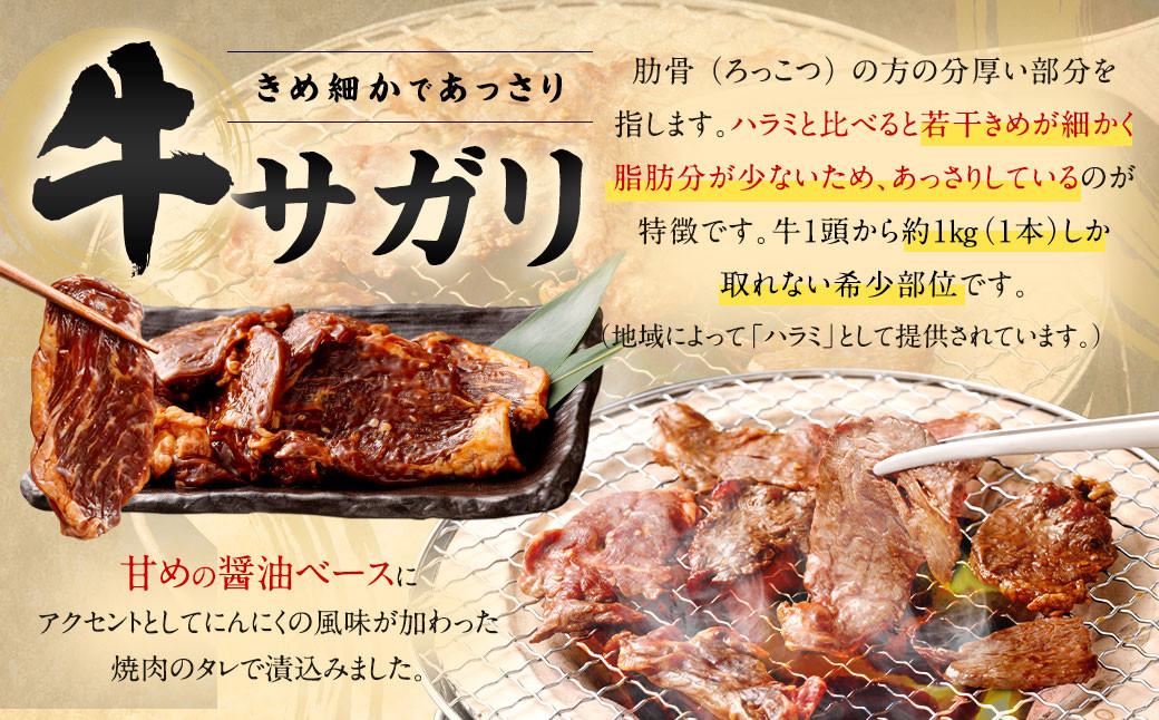 【選べる！】【訳あり】秘伝コク旨たれ漬け牛サガリ肉900g／たれ漬け牛ハラミ肉900g