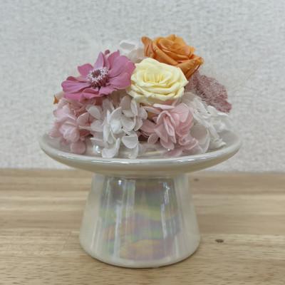 ふるさと納税 吹田市 日比谷花壇のプリザーブドフラワーアレンジ「オレンジ系」 |  | 02